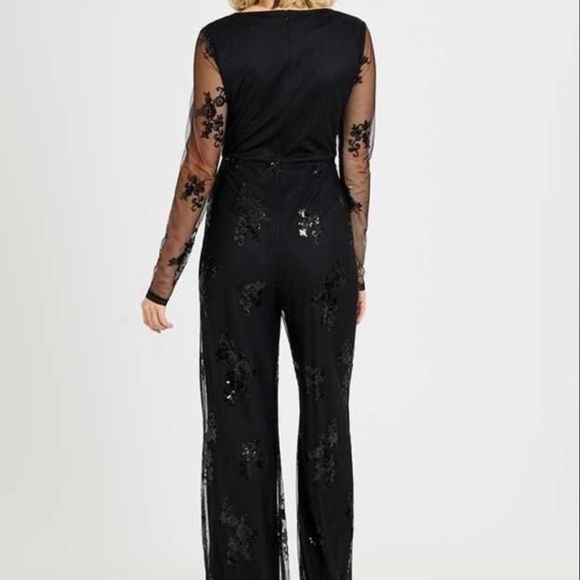 NEW Altar’d State black sheer sequin jumpsuit - Picture 3 of 10